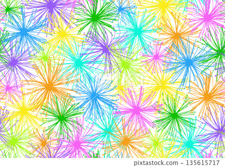 Seamless colorful pattern made with dried burdock flowers 135615717