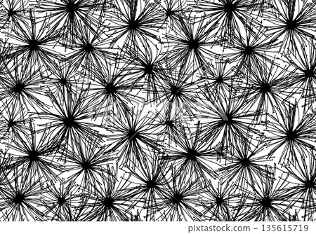 Seamless natural pattern made with dried burdock flowers 135615719
