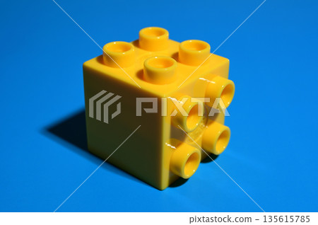 Block 02 placed on a colored background Block 02 placed on a colored background 135615785