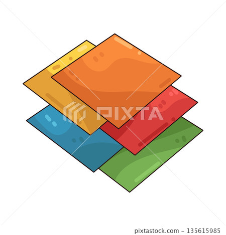 illustration of Origami paper 135615985