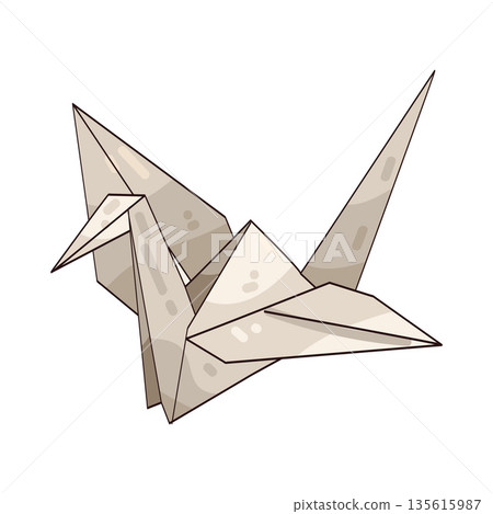 illustration of paper crane 135615987