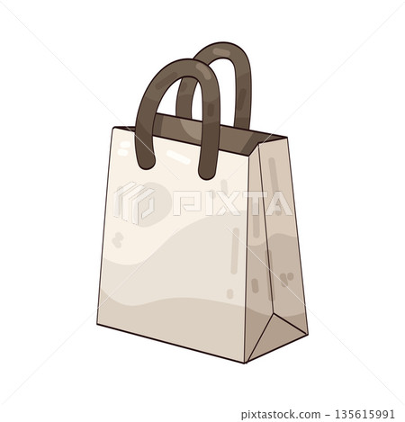 illustration of paper bag illustration of paper bag 135615991
