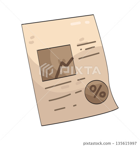 illustration of paper flyer illustration of paper flyer 135615997