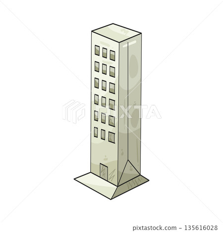 illustration of paper building illustration of paper building 135616028