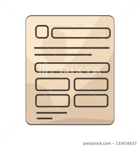 illustration of Paper Form illustration of Paper Form 135616037