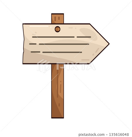 illustration of Paper Signboard 135616048
