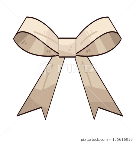 illustration of paper ribbon bow 135616053