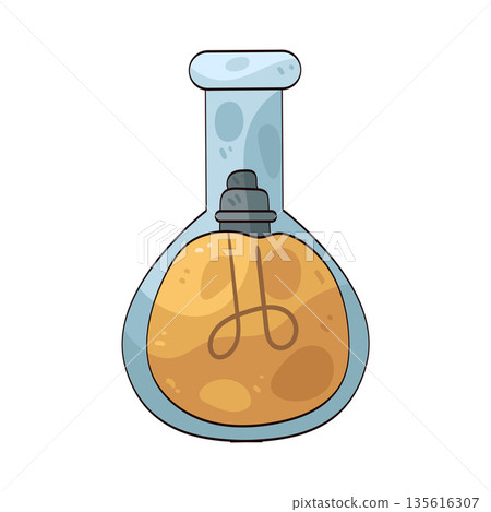 illustration of creative lab flask 135616307