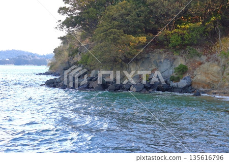 The roots of Iwaguro Island, a cliff with rolling diorite (northwest part of Iwaguro Island) The roots of Iwaguro Island, a cliff with rolling diorite (northwest part of Iwaguro Island) 135616796