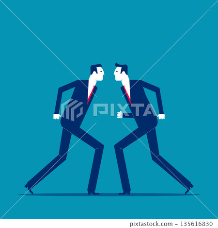 Business and partner competition. vector illustration Business and partner competition. vector illustration 135616830