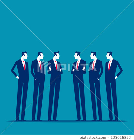 Business and partner competition. vector illustration Business and partner competition. vector illustration 135616833