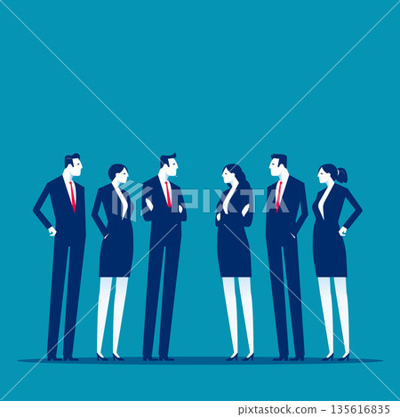 Business and partner competition. vector illustration 135616835