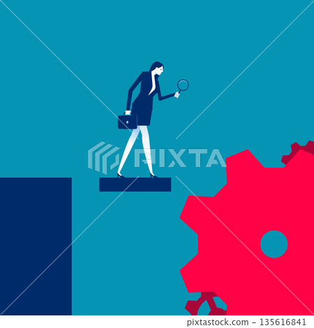Risk management. Represents a gap or obstacle to be overcome. Risk management. Represents a gap or obstacle to be overcome. 135616841