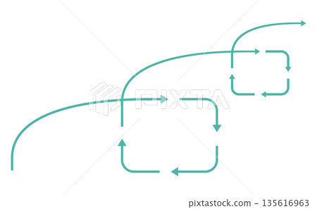 Illustration of circular arrows 135616963