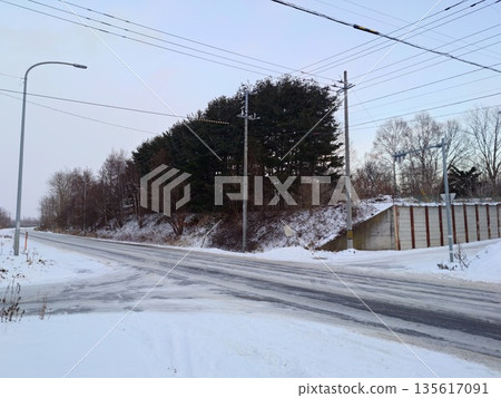 Winter intersection (snow and ice) 135617091