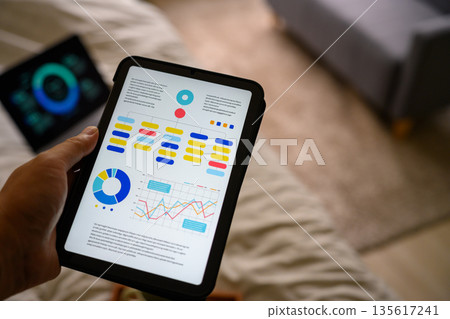 平板電腦上的數據分析 135617241