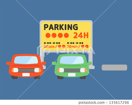 夜間投幣式停車場的示意圖 夜間投幣式停車場的示意圖 135617298