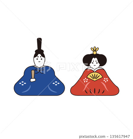 雛人偶皇帝與皇后 135617947