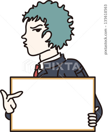 圖:一名身穿工作服、手持畫框的男子,身著藏藍色制服 圖:一名身穿工作服、手持畫框的男子,身著藏藍色制服 135618563