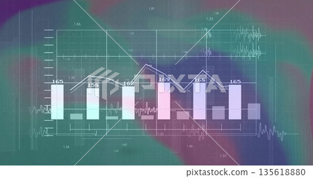 Displaying bar and line chart on dashboard, waveforms, grid lines with ticks and numeric labels 135618880