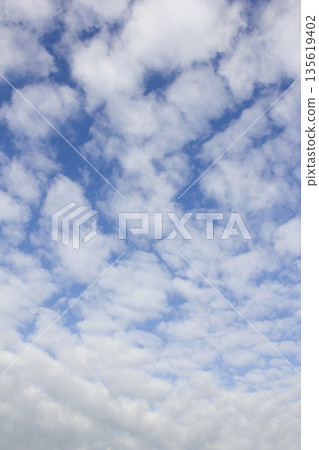 The sky is covered with fluffy clouds 135619402