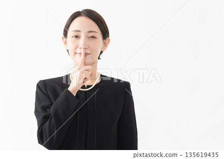 Woman in mourning clothes Funeral image Woman in mourning clothes Funeral image 135619435