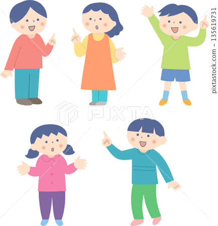 Children sharing their opinions 135619731