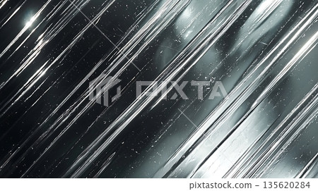 A silver and black striped background with a person in the foreground 135620284
