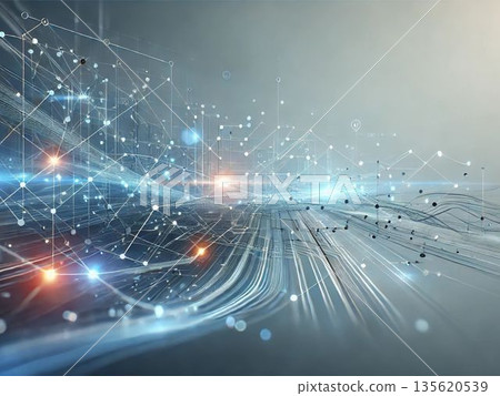 Future technology image depicting digital networks and data flows Future technology image depicting digital networks and data flows 135620539