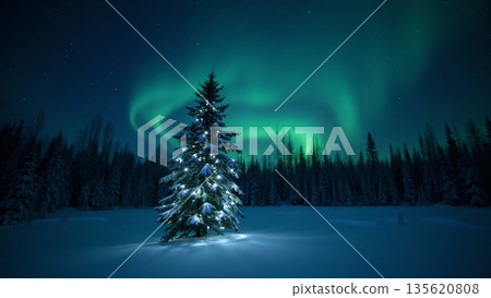 星空森林聖誕節 135620808