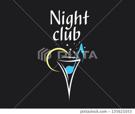 Vector hand-drawn logo for a nightclub 135621053