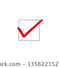 Check mark/checkbox written with pen 135622152