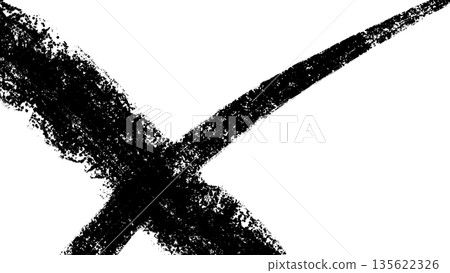 以黑色木炭隨意勾勒線條製成的塗鴉顏料。褪色的手繪頹廢風格插畫。 135622326