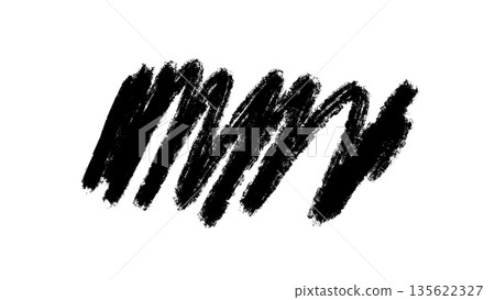 A messy graffiti painted with black crayon. A faded, hand-drawn grunge illustration 135622327