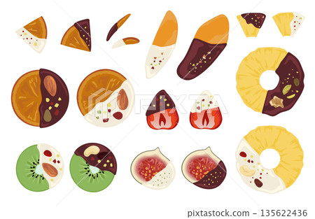 巧克力水果插圖材料套裝 巧克力水果插圖材料套裝 135622436