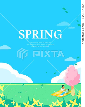 Bright Spring Flower Background 135622464