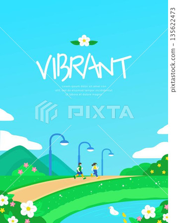 Bright Spring Flower Background 135622473