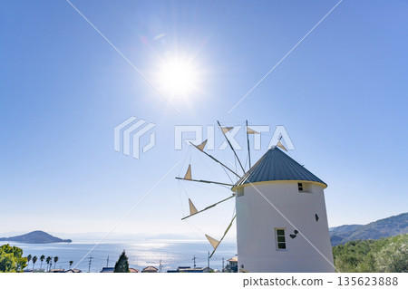 Windmills at Olive Park, Shodoshima, Kagawa Prefecture Windmills at Olive Park, Shodoshima, Kagawa Prefecture 135623888