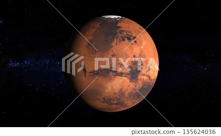 人工智慧影像：太陽系中的火星影像 135624036