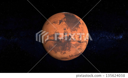人工智慧影像：太陽系中的火星影像 135624038