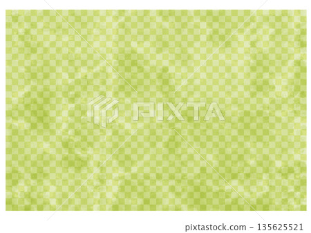 淺綠色方格圖案（小）背景材料，具有日式紙張的質感 135625521