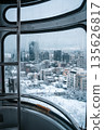 Tbilisi Winter Cityscape View Through Cable Car Window 135626817