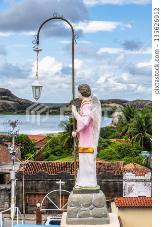 Stone of the Grotto of Our Lady of Lourdes in Chaval, Ceara, Brazil Stone of the Grotto of Our Lady of Lourdes in Chaval, Ceara, Brazil 135626912
