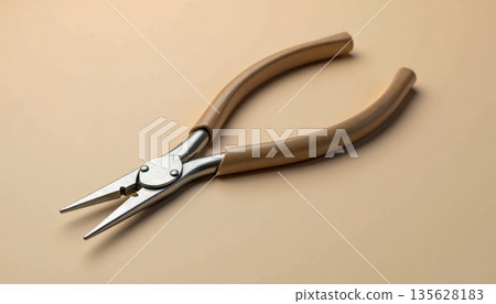 Small pliers, isolated object, jewelry making pliers. Small pliers, isolated object, jewelry making pliers. 135628183