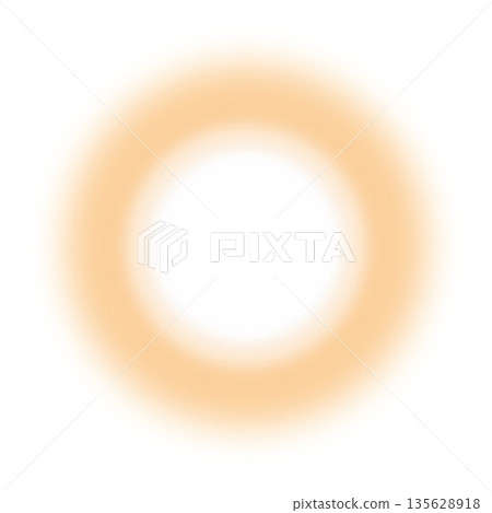 一束柔和的、圓形的淡橙色光芒 135628918