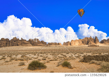 Spectacular views of the archaeological site of Mada'in Saleh 135629026