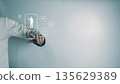 AI technology, Artificial Intelligence, Chatbot Chat and talk with AI, Using laptop for search and find data by command prompt, robot learning machine create or generate picture or article auto 135629389