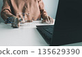 AI technology, Artificial Intelligence, Chatbot Chat and talk with AI, Using laptop for search and find data by command prompt, robot learning machine create or generate picture or article auto 135629390
