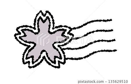 黑櫻花郵戳圖標 135629510