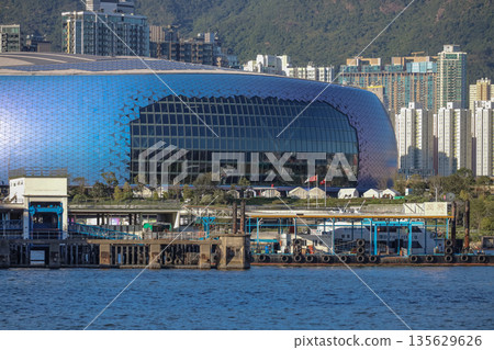 Sept 14 2025 Kai Tak Stadium under construction in Hong Kong Sept 14 2025 Kai Tak Stadium under construction in Hong Kong 135629626